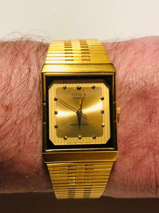 Reloj Citizen Tank Vintage Oro NOS Raro