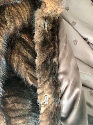 Abrigo largo de pelo tipo visón