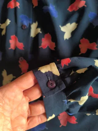 Blusa vintage semitransparente Talla M