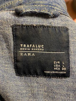 Camisa tejana Zara azul