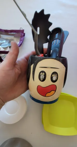 Juego Utensilios Cocina Juguete Pizza Ollas