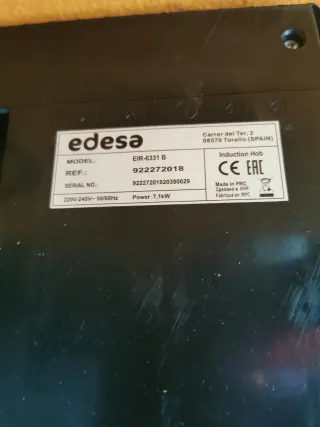 Vitrocerámica Inducción Edesa