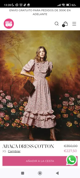 Vestido Celia B floral rosa