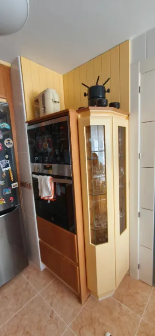 Muebles de cocina madera y cristal