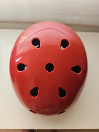 Casco infantil rojo bici/patines 55-58 cm