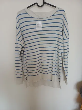 Maglioncino a righe bianco e blu