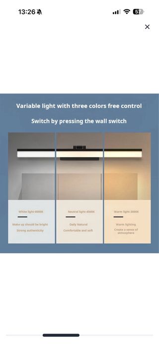 Lámpara LED Baño Moderna