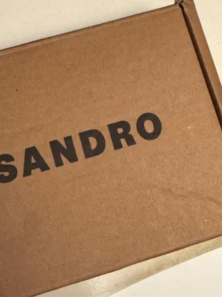 Cartera Sandro Cuero Grano Plegable