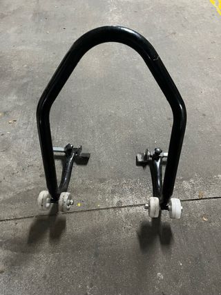 Caballete trasero moto negro