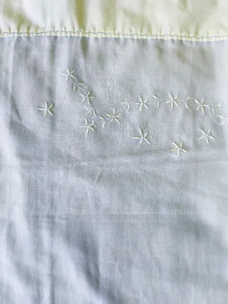 Juego 2 Sábanas Cama 105cm Azul y Blanco.