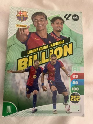 Cromo Panini FCB Lamine Yamal Raphinha BILLION