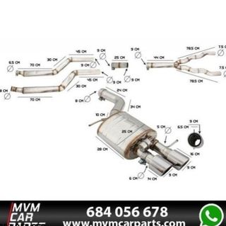 Sistema de escape deportivo completo para BMW Seri