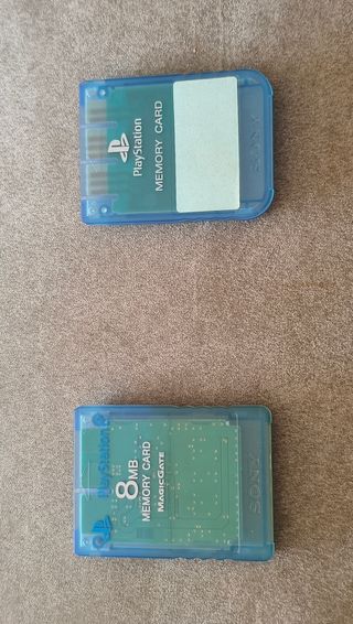 Tarjetas Memoria PS1 y PS2 Sony