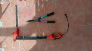 Cortasetos eléctrico con pértiga