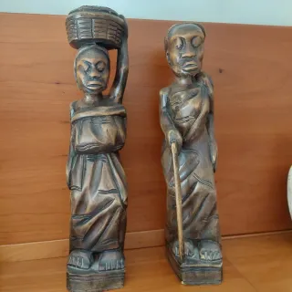 Pareja Figuras Madera Subsaharianas