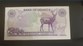 Billete de 10 chelines de Uganda