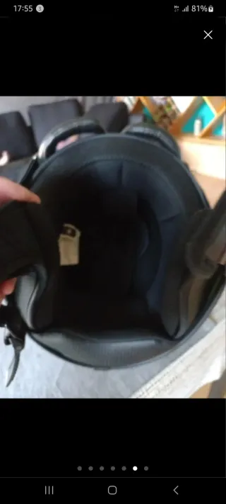 Casco Moto Retro con Gafas Azules