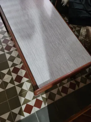 Mesa de centro madera y cristal