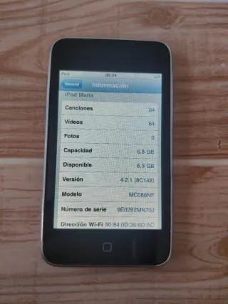 iPod Touch Apple – Modelo MC086NF – 8 GB