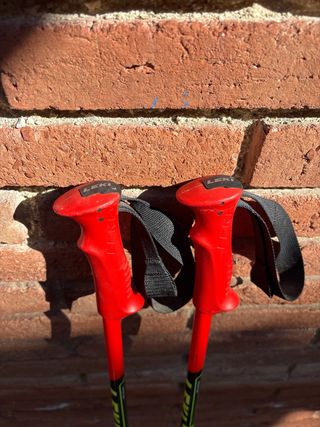 Palos de esquí Leki rojos