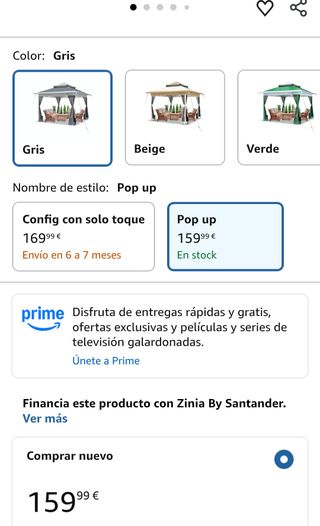 Carpa plegable gazebo 3.6x3.6m