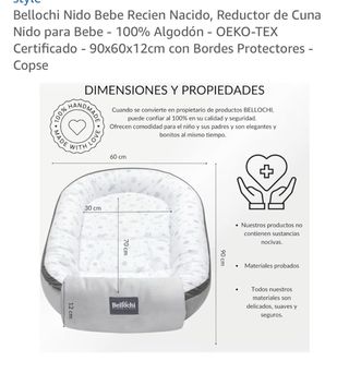 Nido bebé reversible algodón