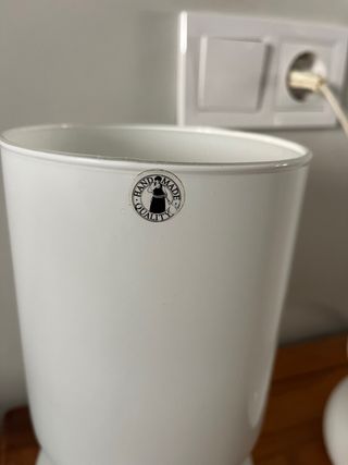 2 Lámparas de vidrio Blancas Mesita Noche Ikea