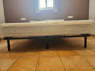Base Cama IKEA 80x200 + Colchón + Topper