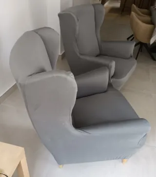 2 Sillones Orejeros Ikea Grises