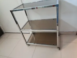 Carrito Auxiliar con Ruedas y Estantes