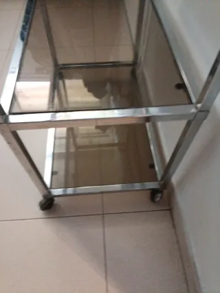 Carrito Auxiliar con Ruedas y Estantes