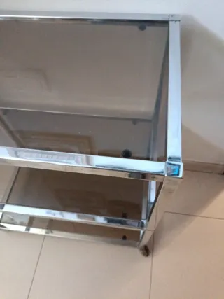 Carrito Auxiliar con Ruedas y Estantes