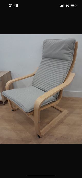 Poltrona IKEA POÄNG in legno grigio