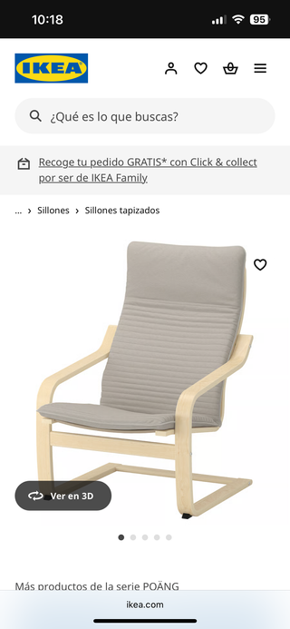 Poltrona IKEA POÄNG in legno grigio