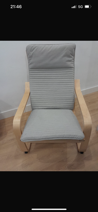 Poltrona IKEA POÄNG in legno grigio