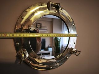 Espejo Ojo Buey Decorativo 28cm de latón