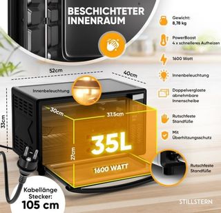 Horno Stillstern 9-en-1 35L - 1600W