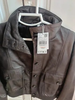 Chaqueta de cuero Mango Talla S