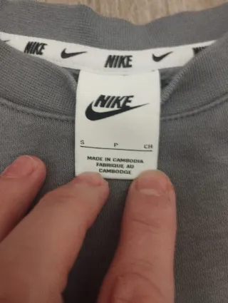 Sudadera Nike Talla S Gris y Blanca