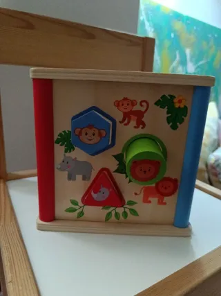 Cubo Actividades Madera Bebé