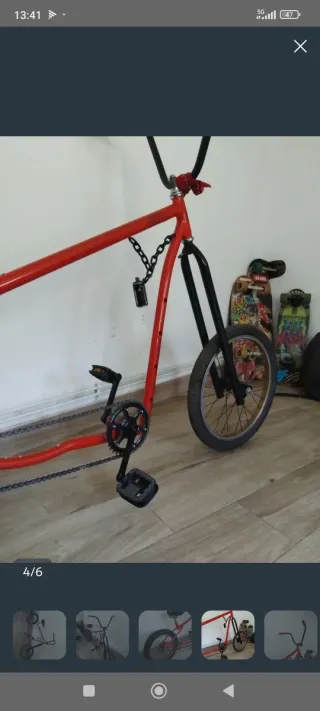 Bicicleta Chopped Roja