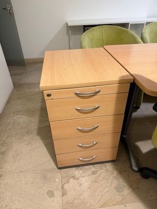 Cajonera de oficina madera y metal