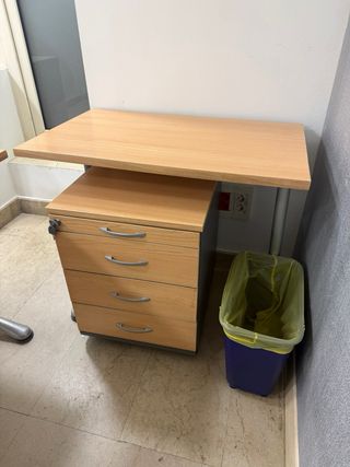 Cajonera de oficina madera y metal