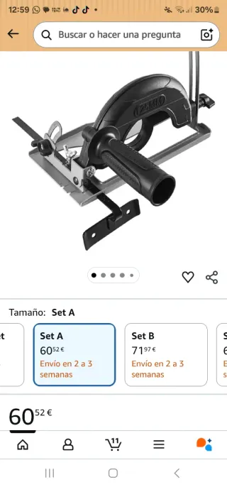 Supporte radial y amoladora inclinaison 45" nuevo