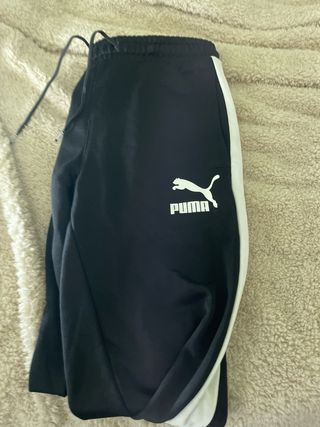Pantalón Puma Chándal Negro y Blanco