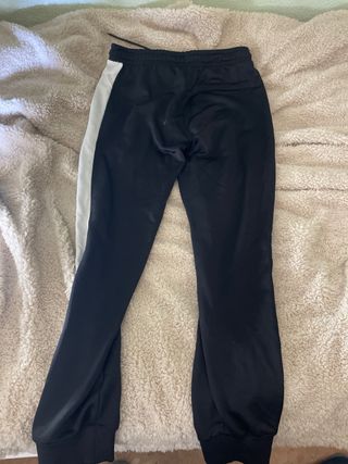 Pantalón Puma Chándal Negro y Blanco