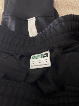 Pantalón Puma Chándal Negro y Blanco