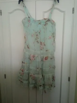 Vestido gasa estampado floral talla 36