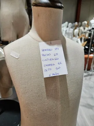 Busto maniquí infantil 6 años