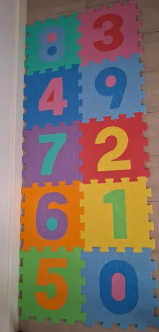 Alfombra Puzzle Números Gomaespuma 10 Piezas